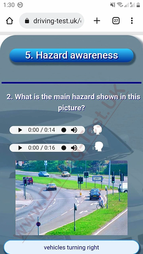 16. UK Driving Test Free Online Panel - DVSA Revision Questions